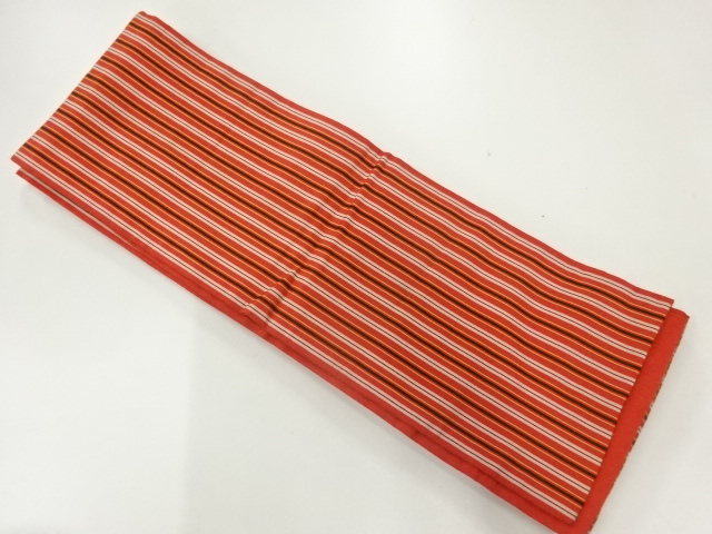 本場筑前博多縞模様織出し半幅帯